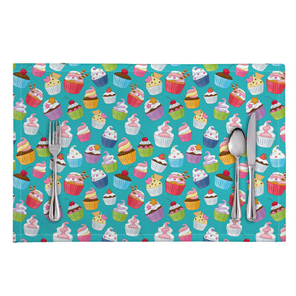 Cartoon Cupcake Pattern Print Placemat