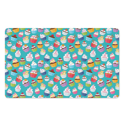 Cartoon Cupcake Pattern Print Polyester Doormat