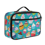 Cartoon Cupcake Pattern Print Portable Lunch Bag