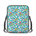 Cartoon Cupcake Pattern Print Rectangular Crossbody Bag