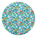 Cartoon Cupcake Pattern Print Round Blanket