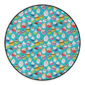 Cartoon Cupcake Pattern Print Round Floor Mat