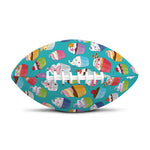 Cartoon Cupcake Pattern Print Rugby Ball