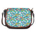 Cartoon Cupcake Pattern Print Saddle Bag