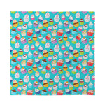 Cartoon Cupcake Pattern Print Silk Bandana