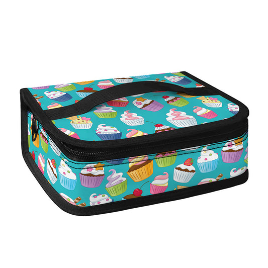 Cartoon Cupcake Pattern Print Small Lunch Bag