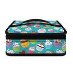 Cartoon Cupcake Pattern Print Small Lunch Bag
