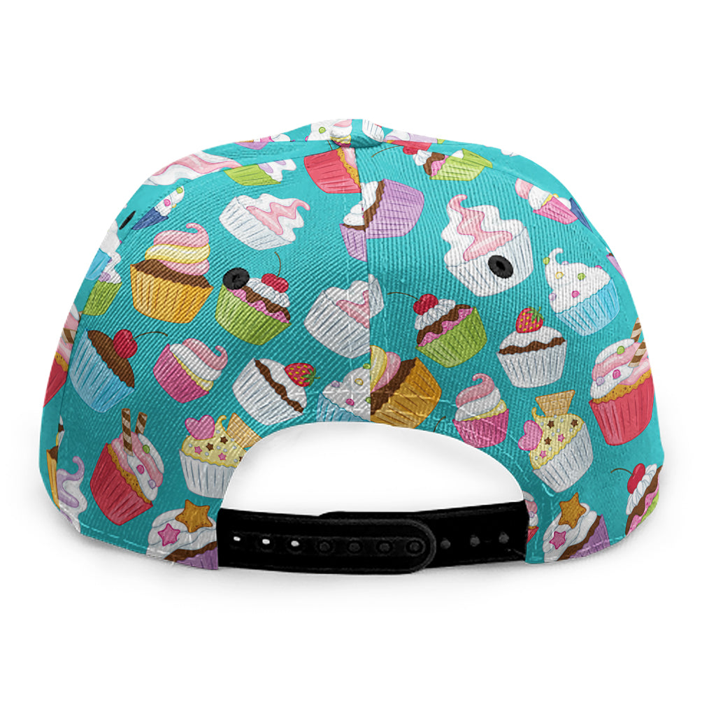 Cartoon Cupcake Pattern Print Snapback Cap