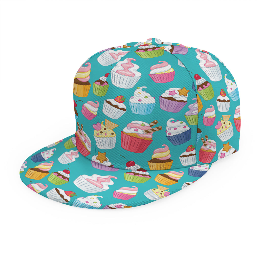 Cartoon Cupcake Pattern Print Snapback Cap