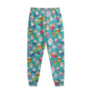 Cartoon Cupcake Pattern Print Sweatpants