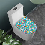 Cartoon Cupcake Pattern Print Toilet Lid Cover