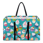 Cartoon Cupcake Pattern Print Utility Tote Bag