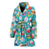 Cartoon Cupcake Pattern Print Women's Bathrobe