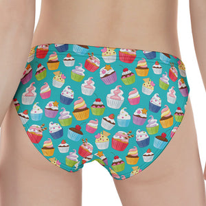 Cartoon Cupcake Pattern Print Women's Panties