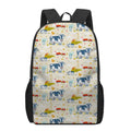 Cartoon Dairy Cow Farm Pattern Print 17 Inch Backpack
