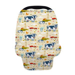 Cartoon Dairy Cow Farm Pattern Print Baby Seat Cover