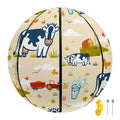 Cartoon Dairy Cow Farm Pattern Print Basketball