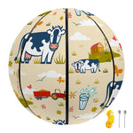 Cartoon Dairy Cow Farm Pattern Print Basketball