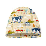 Cartoon Dairy Cow Farm Pattern Print Beanie