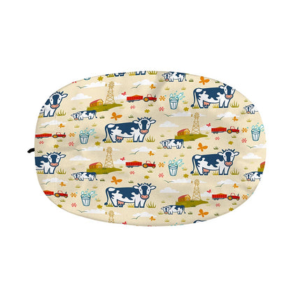 Cartoon Dairy Cow Farm Pattern Print Car Side Mirror Covers