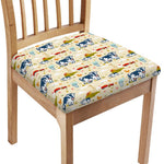 Cartoon Dairy Cow Farm Pattern Print Chair Cushion Cover