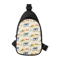 Cartoon Dairy Cow Farm Pattern Print Sling Bag