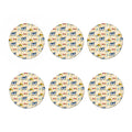 Cartoon Dairy Cow Farm Pattern Print Coaster Set