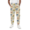 Cartoon Dairy Cow Farm Pattern Print Cotton Sweatpants