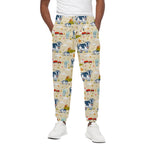 Cartoon Dairy Cow Farm Pattern Print Cotton Pants