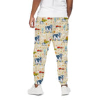 Cartoon Dairy Cow Farm Pattern Print Cotton Pants