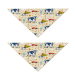 Cartoon Dairy Cow Farm Pattern Print Dog Bandana