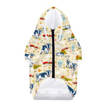 Cartoon Dairy Cow Farm Pattern Print Dog Zip Up Hoodie
