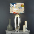 Cartoon Dairy Cow Farm Pattern Print Drum Lamp Shade