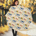 Cartoon Dairy Cow Farm Pattern Print Foldable Umbrella