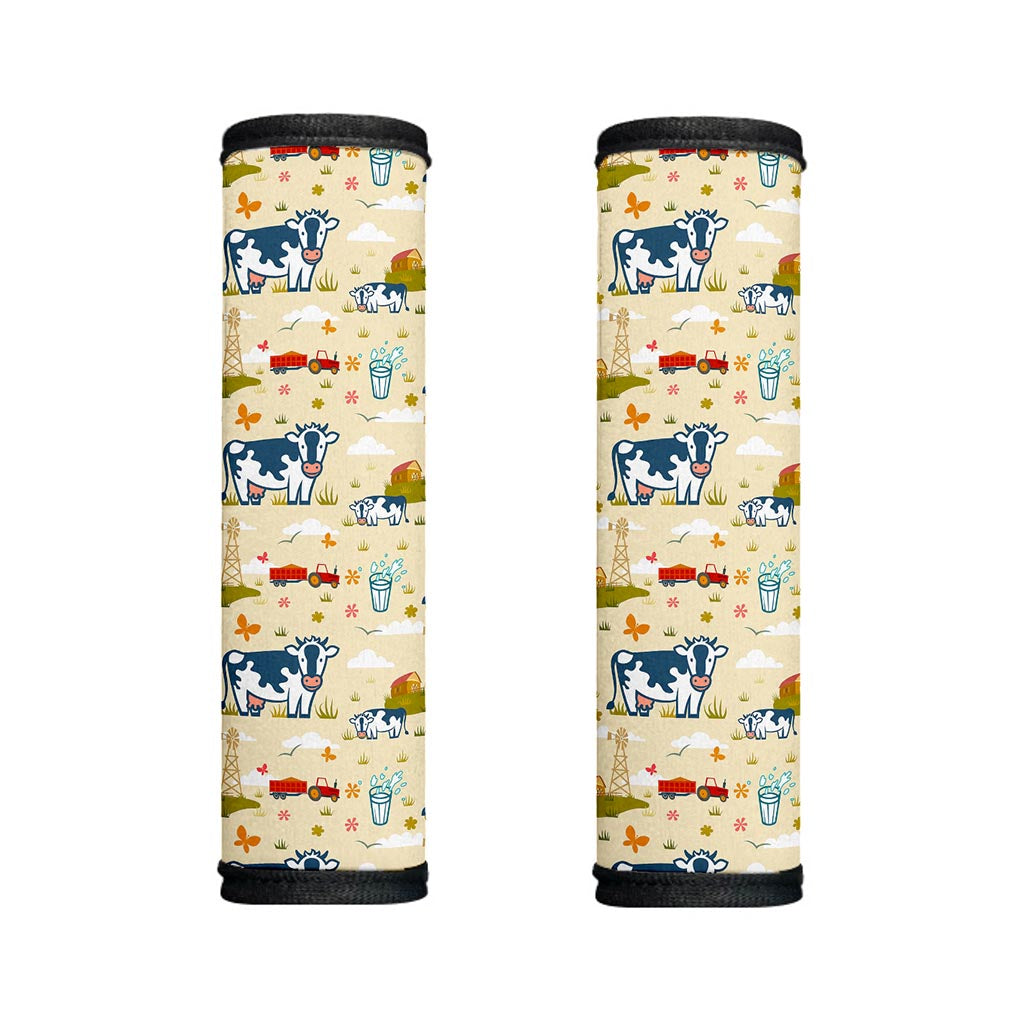 Cartoon Dairy Cow Farm Pattern Print Handle Covers
