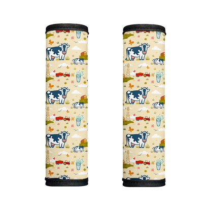Cartoon Dairy Cow Farm Pattern Print Handle Covers