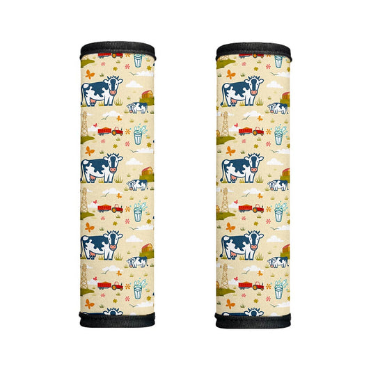 Cartoon Dairy Cow Farm Pattern Print Handle Covers