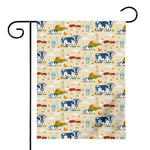 Cartoon Dairy Cow Farm Pattern Print House Flag