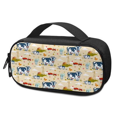 Cartoon Dairy Cow Farm Pattern Print Insulin Cooler Travel Case