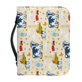 Cartoon Dairy Cow Farm Pattern Print Leather Bible Cover