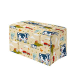 Cartoon Dairy Cow Farm Pattern Print Leather Tissue Box Cover