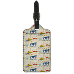 Cartoon Dairy Cow Farm Pattern Print Luggage Tag