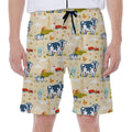 Cartoon Dairy Cow Farm Pattern Print Men's Beach Shorts