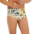 Cartoon Dairy Cow Farm Pattern Print Men's Briefs