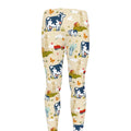 Cartoon Dairy Cow Farm Pattern Print Men's Leggings