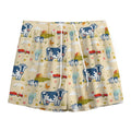 Cartoon Dairy Cow Farm Pattern Print Mesh Shorts
