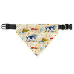 Cartoon Dairy Cow Farm Pattern Print Over The Collar Dog Bandana