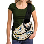 Cartoon Dairy Cow Farm Pattern Print Pet Sling Carrier