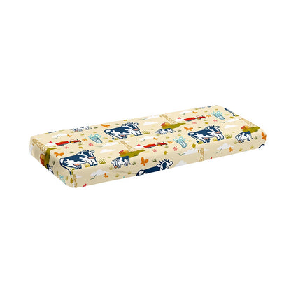Cartoon Dairy Cow Farm Pattern Print Piano Keyboard Cover