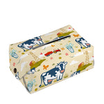 Cartoon Dairy Cow Farm Pattern Print Rectangle Tissue Box Cover